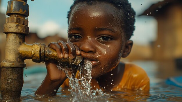 petit-garcon-buvant-eau-directement-robinet-exterieur-dans-zone-rurale_1350176-589